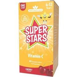 Natures Aid Super Stars Vitamin C Kirsebærsmag 60 Tyggetabletter 60 stk