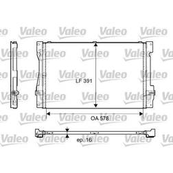 Valeo 817675 Condensor Airco Airco Radiator, Condensator, airconditioning Zonder droger Aluminium 378 R134a