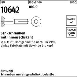 Sonstige 10X25 undersænket insex skrue 10.9 200