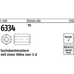 Sonstige + Unterlegscheiben, Sechskantmutter DIN 6334 M 12