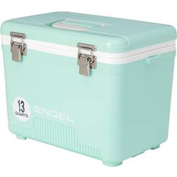 Engel 13 Quart 18 Can Leak Proof Odor Resistant Insulated Cooler Drybox with Integrated Shoulder Strap in Seafoam Holds 18 Cans