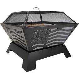 Endless Summer The Patriot Wood Fire Pit with American Flag