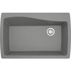 Karran QT-722 Drop-In Quartz Composite 1-Hole Single Bowl Kitchen Sink