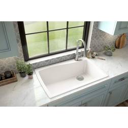 Karran QT-722 Drop-In Quartz Composite 1-Hole Single Bowl Kitchen Sink