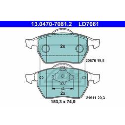 ATE Jarrupalat VW AUDI 13.0470-7081.2