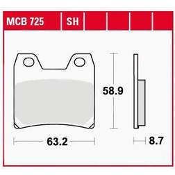 TRW Sinter Street MCB725SH Juego De Pastillas De Freno