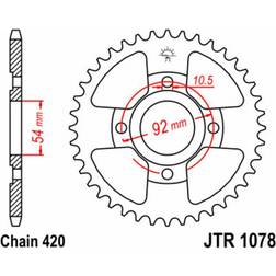 JT SPROCKETS Standard-Stahlkrone 1078 420