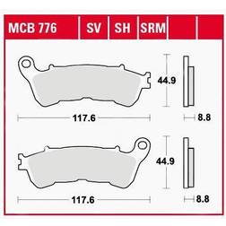 TRW Sinter Maxi Scooter MCB776SRM Juego De Pastillas De Freno