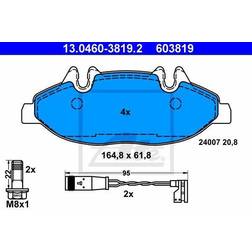 ATE Jarrupalat Mercedes-Benz 13.0460-3819.2