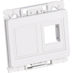 LANVIEW Wall plate 2 x keystone for OPUS outlet white