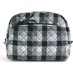 Vera Bradley Medium Cosmetic Bag Women in Kingbird Plaid Black/Gray Black/Gray