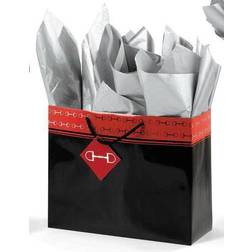 Tough-1 Polished Bits Horizontal Vogue Gift Bag Black/Red