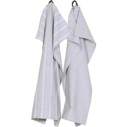 Recycled by Wille 2-pack 50x70 cm Grey Kitchen Towel Grey, White (70x50cm)