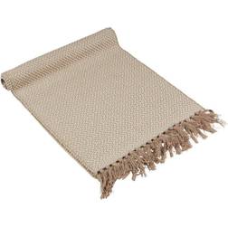 Fondaco Löpare Dima, sicksackmönster Bordsduk Vit, Beige, Gul