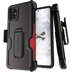 Ghostek Iron Armor Belt Clip Galaxy A11 Case with Card Holder and Stand Protective Full Body Cover with Heavy Duty Protection Slim Matte