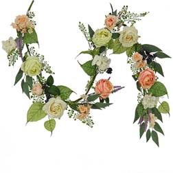 National Tree Company 6Ft Rose & Lavender Spring Garland Decoration