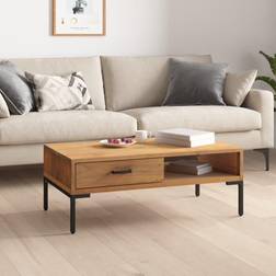 vidaXL 90x50x35 massivt Sofabord 50x90cm