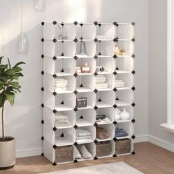 vidaXL transparent, 93 PP Hallway Organiser Skohylle