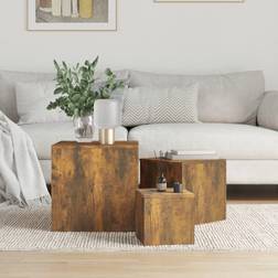 vidaXL Smoked oak 3x Engineered Small Table