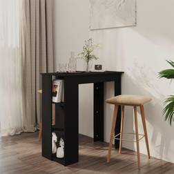 vidaXL Avec Étagère Noir 102x50x103,5 cm Table de bar