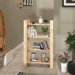 vidaXL 80x35x125 massivt fyrretræ Bogreol