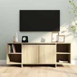 vidaXL tv-skab 130x35x50 spånplade sonoma-eg TV-bord