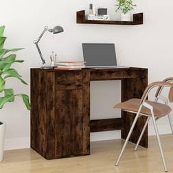 vidaXL 100x49x75 konstrueret træ røget Skrivebord