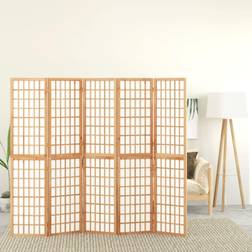 vidaXL Plegable Con 5 Paneles Estilo Japonés 200x170 cm Biombo