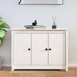 vidaXL Vit Skänk 100 x 35 x 74 cm Massiv Furu Sideboard