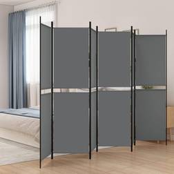 vidaXL 6-Panel Anthracite 118.1 x 78.7 in Room Divider