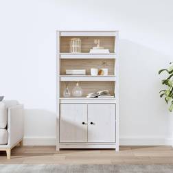 vidaXL Highboard White 80 x 35 x 154 cm Storage Cabinet