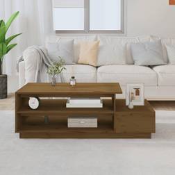 vidaXL 120x50x40,5 massivt fyrretræ Sofabord