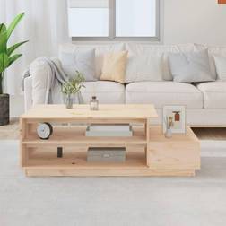 vidaXL 120x50x40,5 massivt fyrretræ Sofabord
