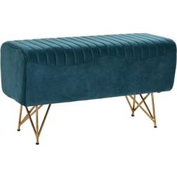 Dkd Home Decor Banquette Métal Turquoise 90 x 31 x 47 cm Chaise de Cuisine