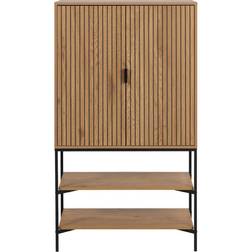 Nordform Highboard Jaipur Mit Geriffelter Front Vitrine en verre