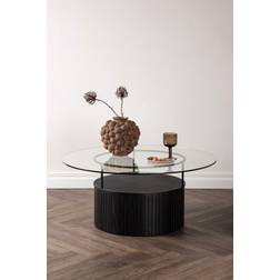 Venture Design Ede svart/klarglas Soffbord