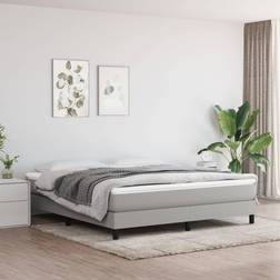 vidaXL Estructura De Cama Tela Gris Claro 160x200 cm