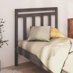 vidaXL grey, 106 Solid Pine Bed Headboard