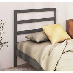 vidaXL Per Letto Grigia 95x4x100 cm In Legno Massello Di Pino Testiera