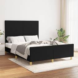 vidaXL Utan Madrass Svart 140x200 cm Sängram