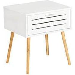 Wenko Finja Blanc/Marron L 45 x H 50 x L 38 cm Table de chevet