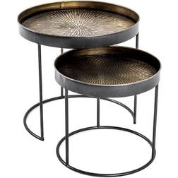 Lot de 2 Tables d'Appoint Authentique 51 cm Table Basse