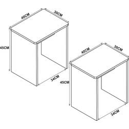 VCM Hocker, BxHxT: Kleintisch 30x30cm