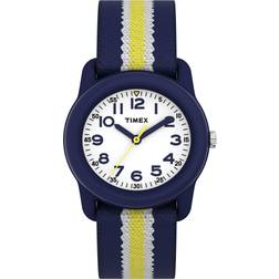 Timex Time Maskiner 29 mm Blå Gul Rand Barnklocka