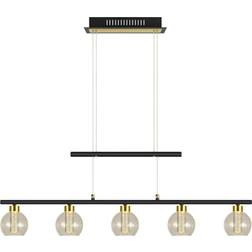 Näve LED Brass 5 Lampor Höjdjusterbar Pendellampa