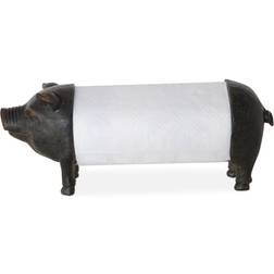 3R Studios Bronze Pig Hello Paper Towel Holder