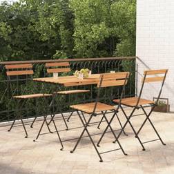 vidaXL 5-tlg. Bistro-Set Café-Set, 1 Tisch einschl. 2 Stühle