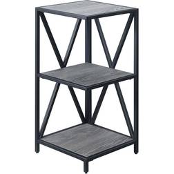 Convenience Concepts Tucson Metal 3 Tier Corner Book Shelf