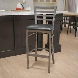 Flash Furniture Hercules Series Clear Coated Ladder Bar Stool