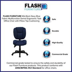 Flash Furniture Caroline Armless Ergonomic Office Chair